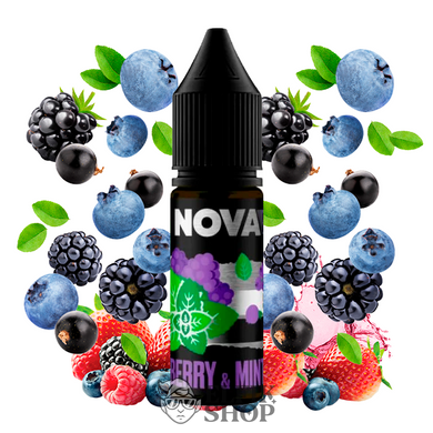 Рідина Nova - Berry&Mint 15 мл на сольовому нікотині под системи