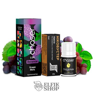 Набор Chaser Lux Salt 30 мл Grape Mint 50 мг