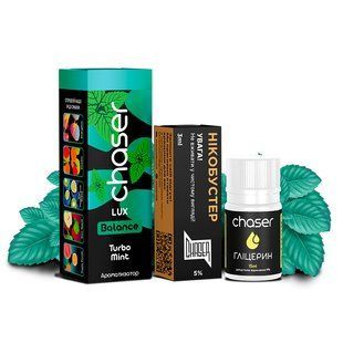 Набор Chaser Lux Salt 30 мл Turbo Mint 50 мг