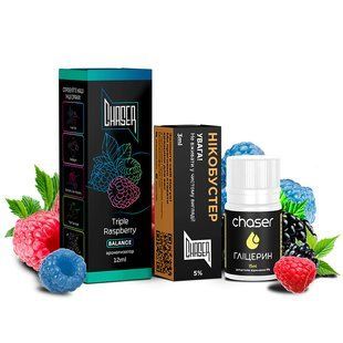 Набір Chaser Black Salt 30 мл Triple Raspberry 50 мг