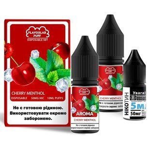 Набір Flavorlab Disposable Puff Salt 10 мл Cherry Menthol 50 мг
