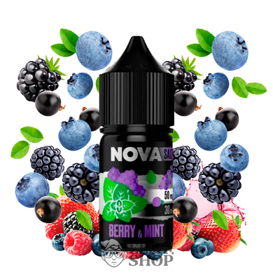 Рідина Nova - Berry&Mint 30 мл на сольовому нікотині под системи