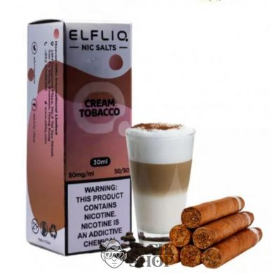 Жидкость ELF LIQ от ELF BAR - Cream Tobacco 30 мл на солевом никотине для под системы