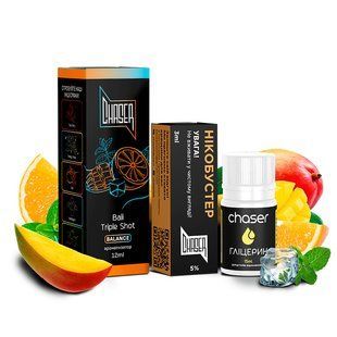 Набір Chaser Black Salt 30 мл Bali Triple Shot 50 мг
