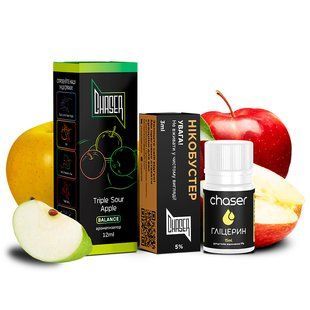 Набір Chaser Black Salt 30 мл Triple Sour Apple 50 мг