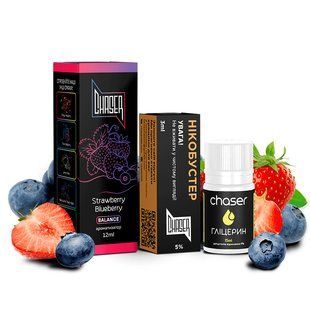 Набір Chaser Black Salt 30 мл Strawberry Blueberry 50 мг
